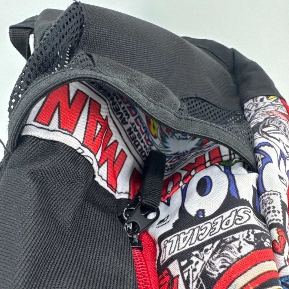 Marvel Comics Avengers Kids Backpack Black Red Comic Book Print